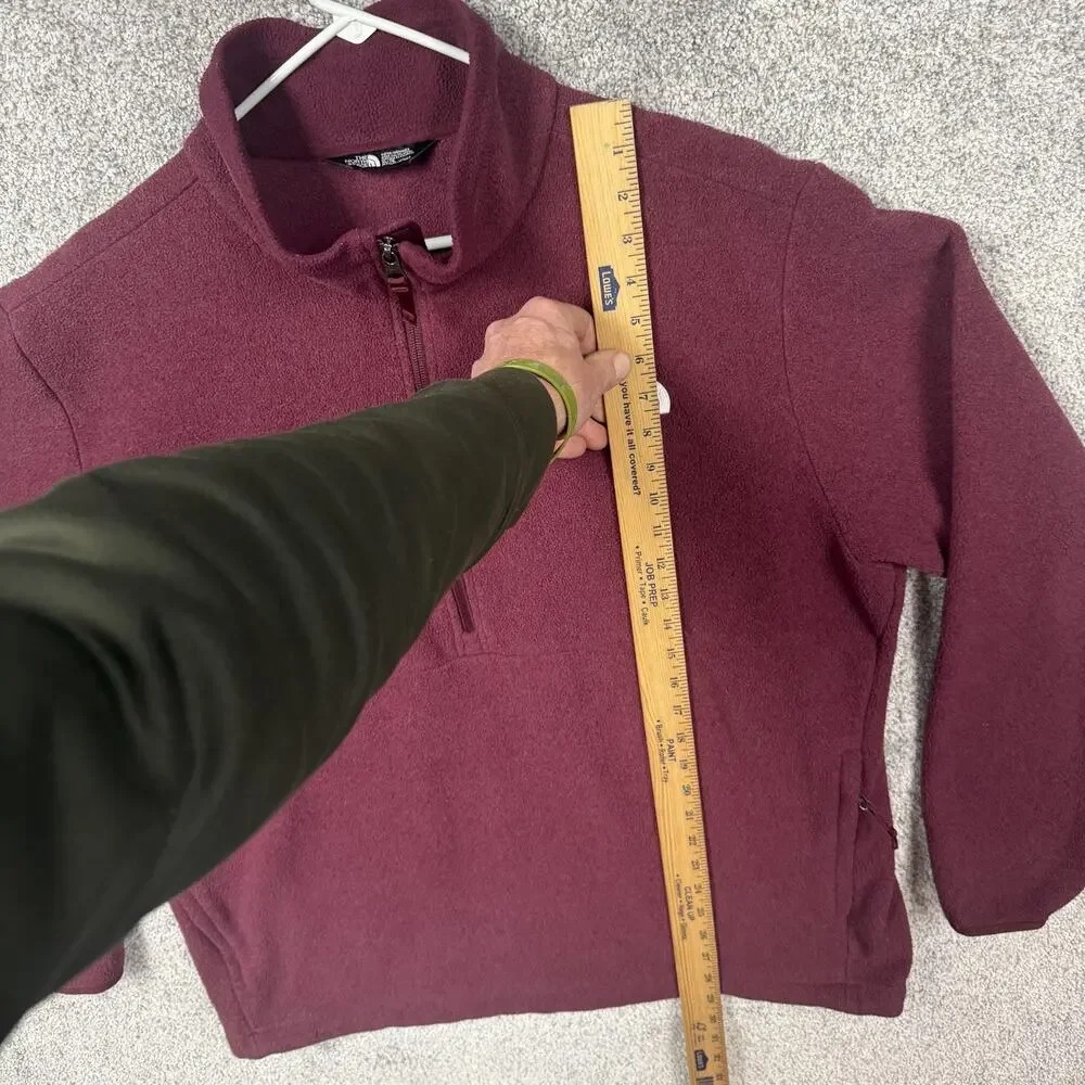 The North Face Fleece Jacket Mens Size XL Red Fleece 1/2 Zip Gorpcore Outdoor